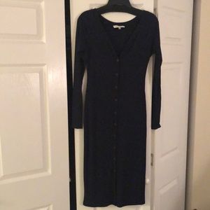 Navy blue Wayf button down dress